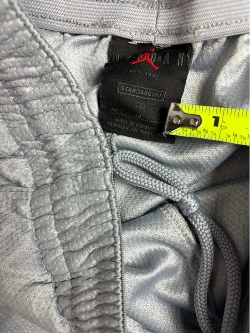 Y2K Jordan Basketball Shorts Mens Medium Gray Mesh Athletic